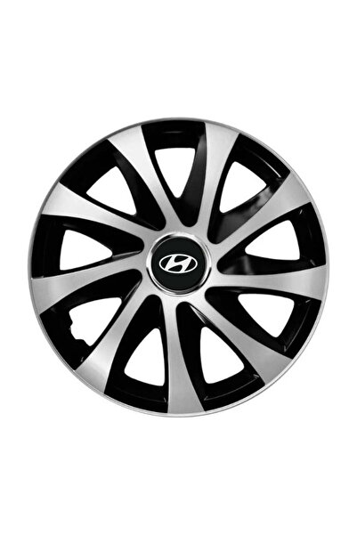 Autohelix MSA Set de 4 capace jante Drift extra argintii și negre R14 compati...