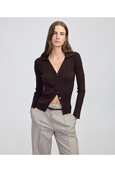 İpekyol Shirt Collar Ribbed Knitwear