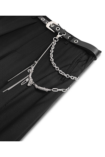 Twist ZİNCİR AKSESUARLI WIDE LEG FİT PANTOLON