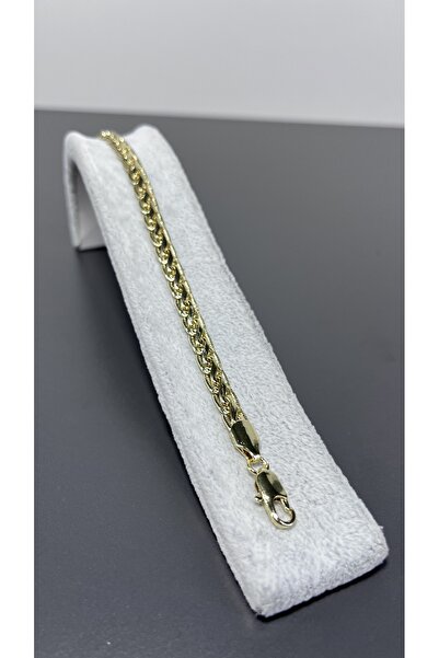 Valaris Jewelry Burgu Zincir Bileklik | Altın Renk Örgü Tasarımlı Şık Kadın B...