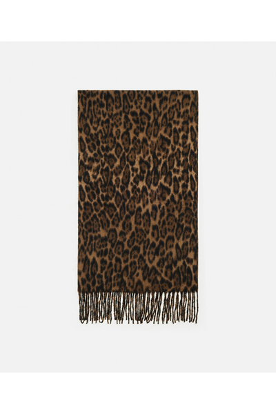 İpekyol Tassel Leopard Print Scarf