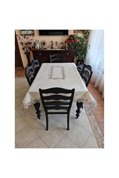 Emimona Fata de masa cu dantela 150x220 cm Bej-875