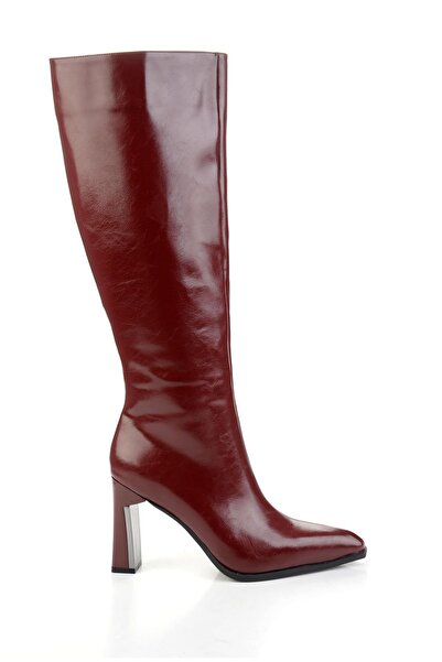 Bambi Bordo Kadın Çizme K03565090942