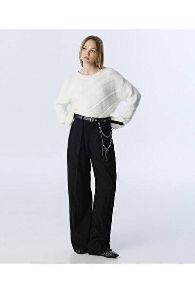Twist ZİNCİR AKSESUARLI WIDE LEG FİT PANTOLON