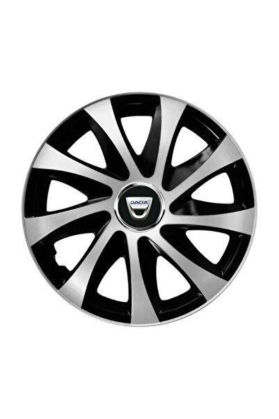 Autohelix MSA Set de 4 capace jante Drift extra argintii și negre R14 compati...