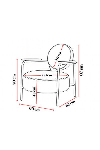 Azra Mobilya Venüs Modern Berjer | Soft Kumaş | Beyaz Metal Ayaklı Koltuk | Ev & Ofis | MAVİ