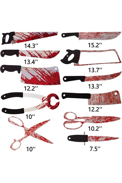 Wulcea Set of 4 banners with Halloween decorations, foil/plastic, red/silver