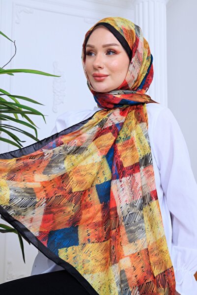 49eyşanipek RENK HARMONİ DESENLİ DİJİTAL SOFT ŞAL