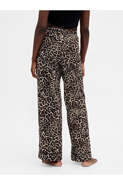 GAP Kadın Kahverengi Poplin Pijama Altı