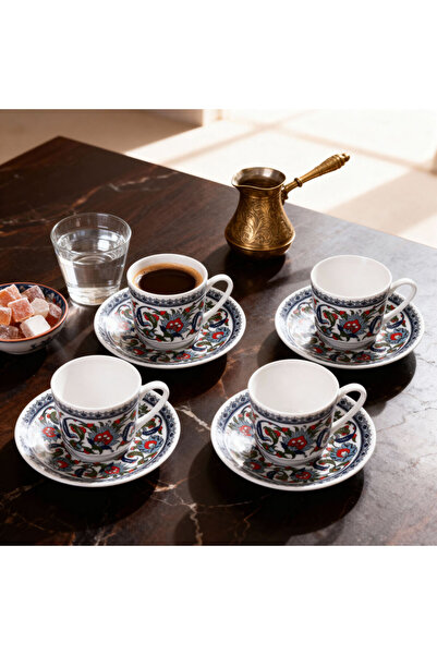 Güral Porselen Gözde Double 4-Person Coffee Cup Set 60932