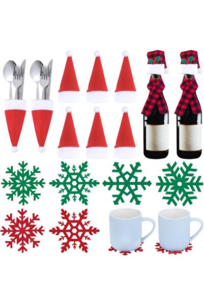 Melliex Set of 8 cutlery covers, 8 coasters and 2 bottle covers Melliex, poly...