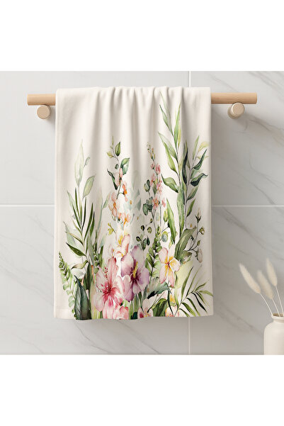 Else Dekor Colorful Floral Patterned Decorative Washable Cotton Bathroom Kitchen Oven Hand Towel
