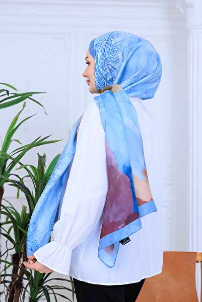 49eyşanipek MODERN ÇİÇEK DESENLİ DİJİTAL SOFT ŞAL