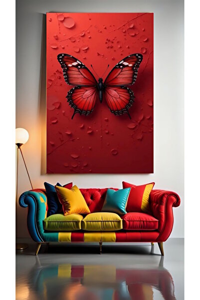özkacar FLUTURI ȘI IUBIRE V2 Tablou pe pânză pentru decorarea casei, perete, ...
