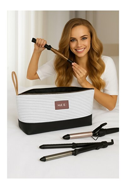 MorBebe Makeup Bag and Hair Straightener Bag (Gray)