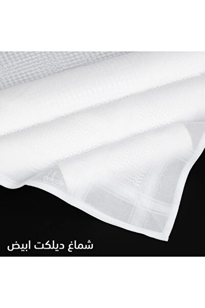 Delicat شماغ ابيض ديليكات مقاس 58