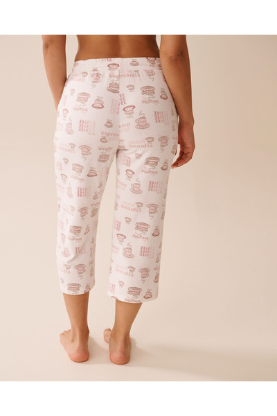 La Vie en Rose Espresso Print Recycled Fibers Pajama Capris