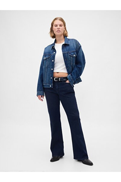 GAP Kadın Lacivert Low Rise Long & Lean Jean Pantolon