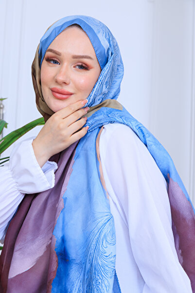 49eyşanipek MODERN ÇİÇEK DESENLİ DİJİTAL SOFT ŞAL