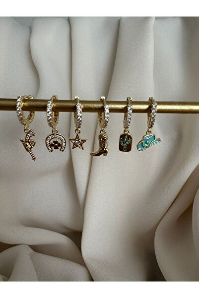 Tasarım Kovboy 6’lı Küpe Seti