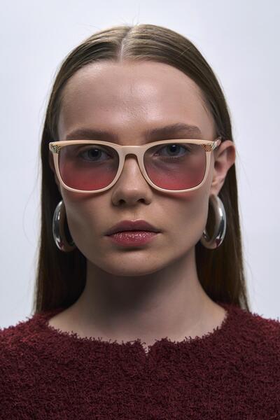 Bilge Karga Doyle Beige Green Pink Sunglasses