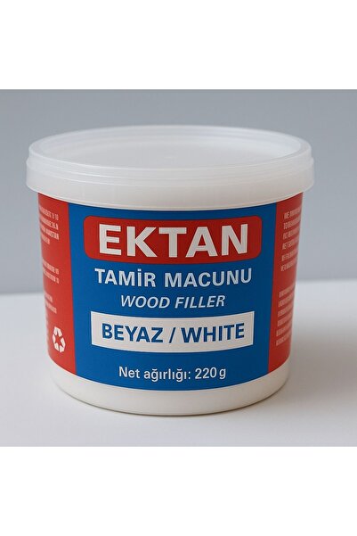Mobilyap Ahşap Mobilya Parke Tamir Dolgu Macunu 220 gr - Beyaz - Çatlak Çizik...