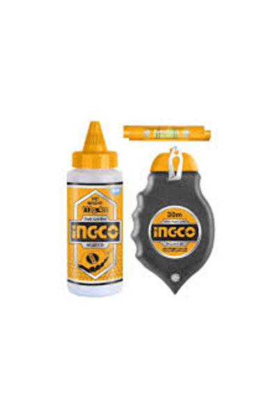 Ingco Chalk Line Reel HCLR0130 Heavy-Duty Professional Tool for Accurate Marking in Construction, Ca