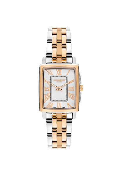 Lee Cooper ساعة نسائية تناظرية بمينا فضي/رمادي غامق - LC07940.530