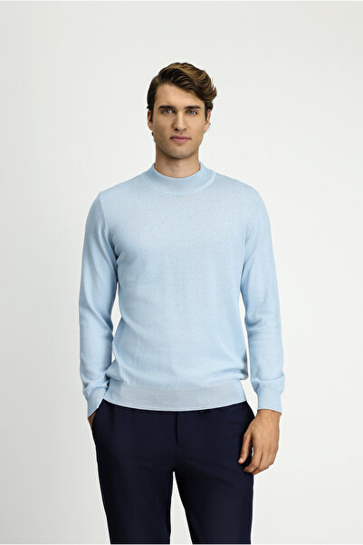 Kiğılı سترة تريكو من الكشمير القطني بقصة عادية بنصف ياقة مدورة