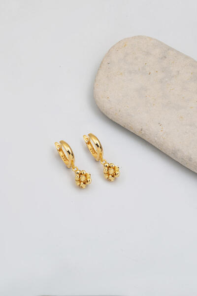 Bilezikci Dorika Sarı Altın Küpe