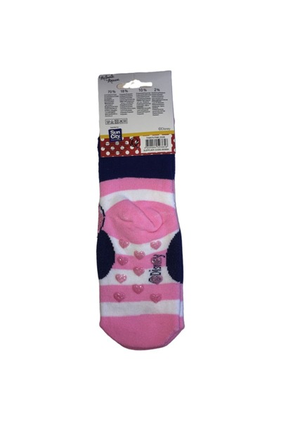 Minnie Mouse Striped fleece socks with non-slip soles