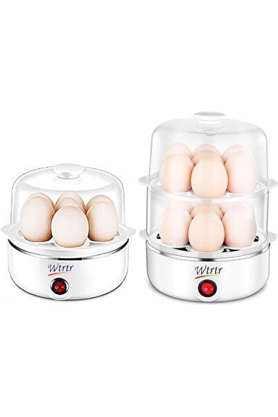 Generic غلاية بيض Wtrtr، طباخ بيض من 7 إلى 14 قطعة، صانعة بيض بالبخار، حامل بيض