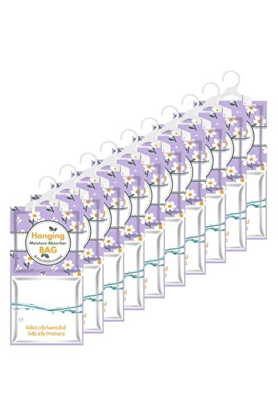 Generic أكياس مزيل الرطوبة HASTHIP®، 10 قطع، أكياس مزيل الرطوبة للخزانة المعلقة، عبوات رطوبة، 100 جرام مزيل رطوبة