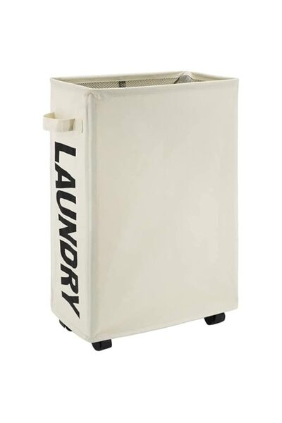 Generic TMOHRA 22" Rolling Slim Laundry Basket with Stand Foldable Waterproof Sorter and Organizer on Wheels
