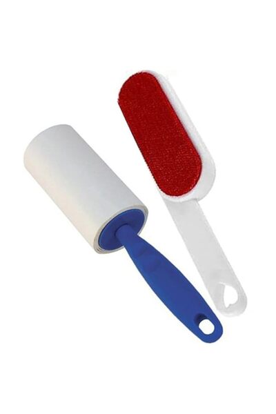 Generic Combo Pack Mini Lint Roller with Double Sided Dust Brush | Ideal for cleaning dust and hair from clo