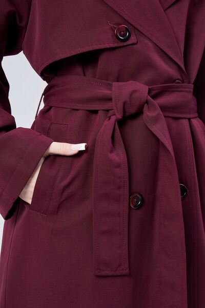 Bolivente Kadın Oversize Astarlı Uzun Trençkot