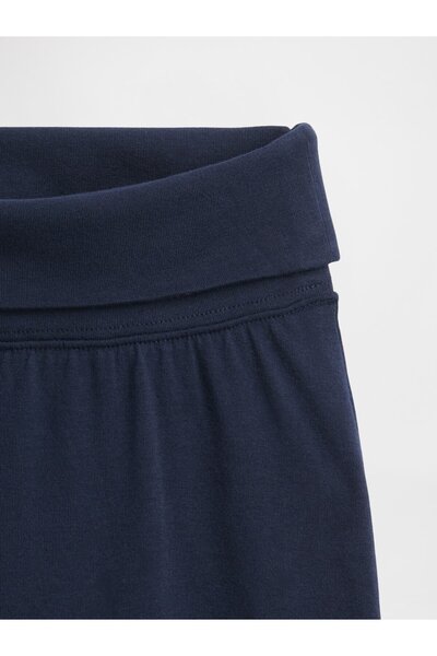 GAP Kız Çocuk Lacivert Wide-Leg Foldover Leggings Tayt