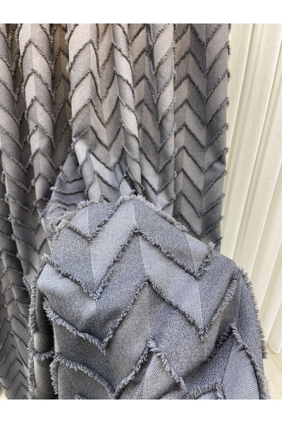 Akcan Antrasit Renk Burlife Bohem Fon Perde