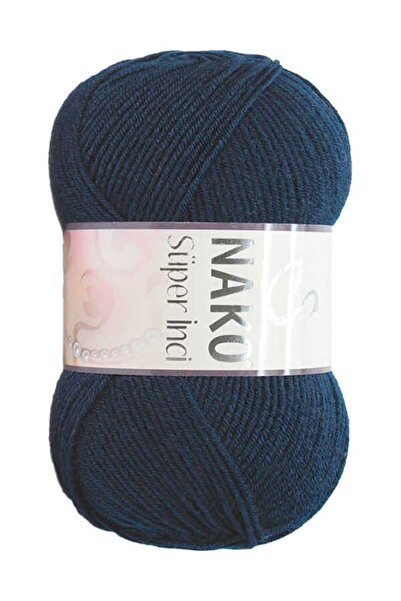 NAKO 5 штук супер-перлинної нитки для в'язання 3088 синього кольору