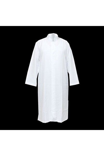 BERAT Cübbe, Prayer Robe for Men, Imam's Robe, White Color, Size 3, Simple Model, Mosque Robe
