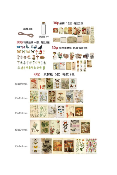 SF SCRAPBOOK KIRTASİYE Scrapbook /200 Parça Doğa Temalı Scrapbooking Journal ...