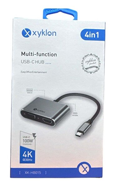 Xyklon محول Zyklon Type-C إلى HDMI وVGA وScreen وPD وUSB3
