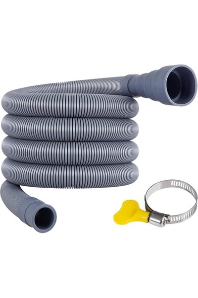 Generic طقم تمديد خرطوم تصريف الغسالة، مناسب لجميع أنواع خراطيم الصرف، بطول 6 أقدام