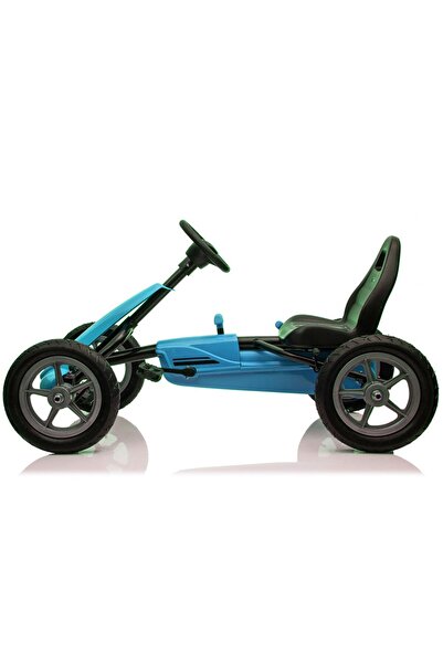 KidsCare Karera Blue Pedal Go Kart with Inflatable Wheels