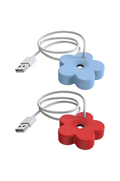 Generic مرطب هواء أزوني USB صغير للزهور، قطعتان من صانع الرذاذ الإبداعي اللطي...