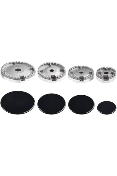 Generic STAYOUNG 8PCS Gas Stove Burner Replacement - Universal Cooker Hat Set, Durable, Not Easy to Deform,