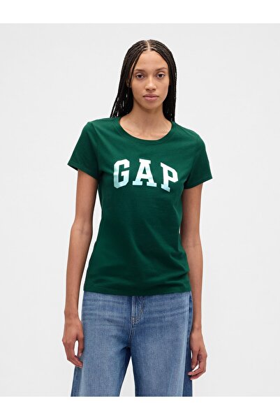 GAP Kadın Koyu Yeşil Logo T-Shirt