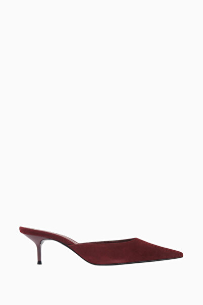 Schutz 63mm Topuklu Süet Point-toe Mules, Günlük ve Gece Zarafeti