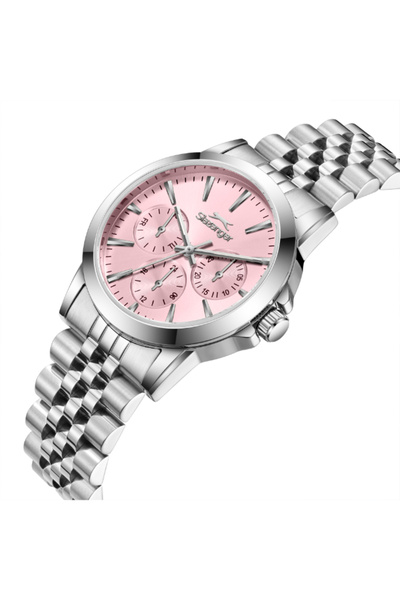 Slazenger Women's Multifunction Pink Dial Watch - SL.9.2553.2.04