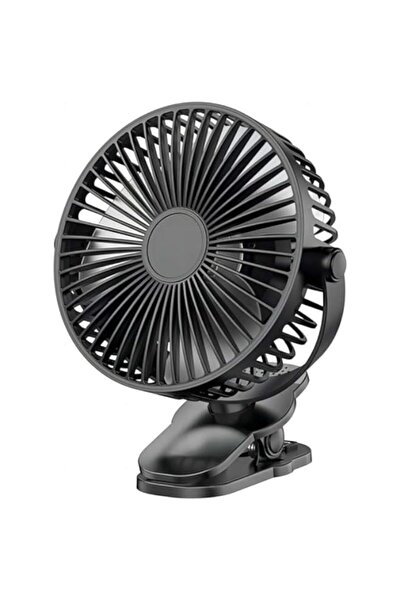 Generic مروحة محمولة بمشبك، مروحة صغيرة قابلة لإعادة الشحن بقوة 5000 مللي أمبير في الساعة مع مشبك قوي و5 سرعات C